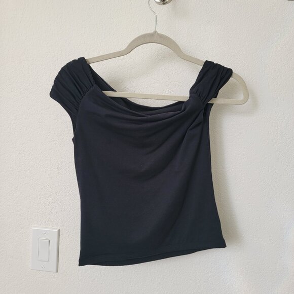 ABERCROMBIE Women's  Off The Shoulder Top Short Sleeve Black Small NWOT - Picture 5 of 7